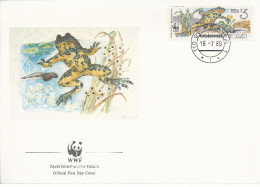 26069 ) Czechoslovakia WWF 1989 Toad Newt   Cover - Lettres & Documents