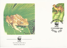 26080 ) Fiji WWF 1988 Frog Cover - Fidji (1970-...)