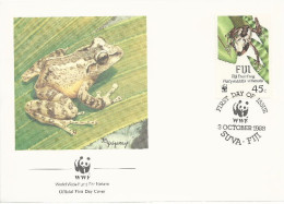 26081 ) Fiji WWF 1988 Frog Cover - Fidji (1970-...)