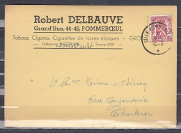 Kaart Van Ville Pommeroeul Naar Charleroi - 1935-1949 Small Seal Of The State