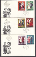 Bulgaria 1968 - National Costumes, Mi-Nr. 1842/47, 3  FDC - FDC