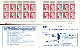CARNET 1263-C 3 MARIANNE De DECARIS "FILATURES DES 3 SUISSES". Daté 22/1/64. (S. 2-64). Bas Prix, à Saisir. - Old : 1906-1965