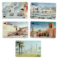 Bahrain Phonecards - Bahrain's Landmarks Series 2 - Complete 5 Cards Set - Batelco -  ND 1993 Used Cards - Baharain