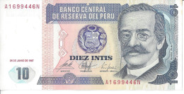 PEROU - 10 Intis 1987 UNC - Pérou