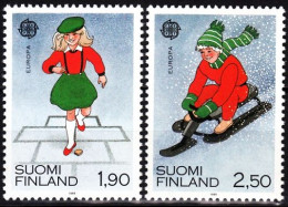 FINLAND 1989 EUROPA: Children's Games. Hopscotch, Sledging. Complete Set, MNH - 1989