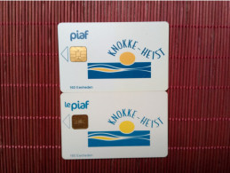 Piaf Knokke Heist 2 Cartes Differente 2 Photos Used Rare - Parkeerkaarten