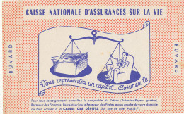 BU 2690 A /   BUVARD  -  CAISSE NATIONALE D'ASSURANCES  SUR LA VIE  ( 22,00 Cm X 13,50 Cm) - Banque & Assurance