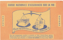 BU 2691 A /   BUVARD  -  CAISSE NATIONALE D'ASSURANCES  SUR LA VIE  ( 22,00 Cm X 13,50 Cm) - Bank En Verzekering