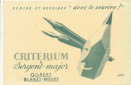 BU 2691   BUVARD  - CRITERIUM  SERGENT -MAJOR   ( 21,00 Cm X 14,00 Cm) - Stationeries (flat Articles)