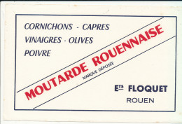 BU 2704   BUVARD  -  MOUTARDE ROUENNAISE  ETS FLOQUET ROUEN   ( 21,50 Cm X 13,50 Cm) - Moutardes