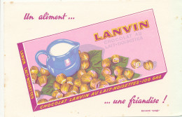 BU 2707   BUVARD  -CHOCOLAT  LANVIN      ( 21,00 Cm X 13,50 Cm) - Kakao & Schokolade