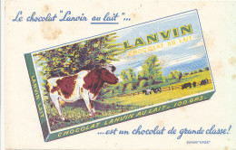 BU 2708   BUVARD  -CHOCOLAT  LANVIN      ( 21,00 Cm X 13,50 Cm) - Cacao