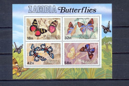 ZAMBIA - MNH - BUTTERFLIES -  MI.NO.BL10 - CV = 8 € - Zambie (1965-...)