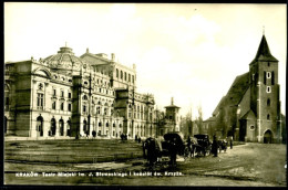 KRAKOW - TEATR MIEJSKI IM. J STOWACKIEGO I KOSCIOT SW. KRZYZA - CPA PHOTO - SUPERBE - Polen