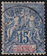 Congo      .  Y&T   .     17     .   O      .    Oblitéré - Usati