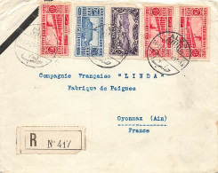 LETTRE. DEVANT. RECOMMANDE ALEP POUR LA FRANCE - Storia Postale