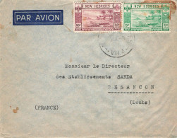 LETTRE. NEW HEBRIDES. VILA PAR AVION POUR BESANCON - Briefe U. Dokumente