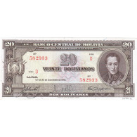 Billet, Bolivie, 20 Bolivianos, 1945, 1945-12-20, NEUF - Bolivien