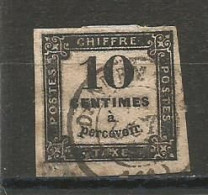 FRANCE ANNEE 1859 TAXE N°2 OBLITERE TB COTE 20,00 € - 1859-1959 Used