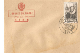 FRANCE - 1946 - Enveloppe De La Journée Du Timbre De Nice - Timbre N°754 - Cartas & Documentos