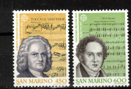 SAINT MARIN  Timbres Neufs ** De 1985  ( Ref  110 - 2 )  EUROPA - Musique - Compositeurs - Unused Stamps