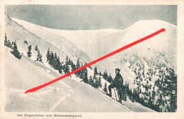 AK Ziegenrücken Kozi Hrbety Weißwassergrund Skifahrer Ski Wanderer Spindlermühle Spindleruv Mlyn Winter Riesengebirge - Sudeten