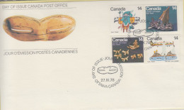 Canada 1978 Inuit Art 4v FDC (CN181) - 1971-1980