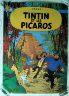 AFFICHE ANCIENNE PLASTIFIEE ALBUM TINTIN ET LES PICAROS HERGE TOURNESOL CAPITAINE HADDOCK - Plakate & Offsets