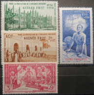 LP3972/143 - 1942 - COLONIES FRANÇAISES - GUINEE FRANÇAISE - POSTE AERIENNE - N°6 à 9 NEUFS* - Unused Stamps
