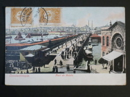 DF18 TURQUIE BELLE  CARTE ENV. 1909 CONSTANTINOPLE A LIERNEUX BELGIQUE REDIS. A VERVIERS  +GALATA +AFF. PLAISANT+ - Storia Postale