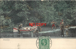 (B&P) Océanie FIDJI Attacked Pêcheurs Et Chasseurs 1913. Rare Car Carte Vierge Mais Timbrée Et Oblitérée... - Fiji