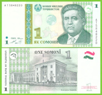 TAJIKISTAN 1 SOMONI 1999 P-14A UNC - Tadschikistan