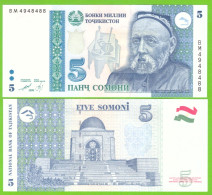 TAJIKISTAN 5 SOMONI 1999 P-15c UNC - Tadjikistan