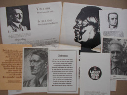 Germany Third Reich NSDAP; NS Propaganda; AH, Rudolf Hess, Modern Cards, Quotes, Etc. 11 Items (some Duplication) - 1939-45