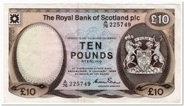 SCOTLAND,THE ROYAL BANK OF SCOTLAND,10 POUNDS,1985,P.343a,VF,FEW MINI TEARS - 10 Pounds