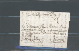 10 NARBONNE -ANCIEN REGIME-LAC EN PORT DÙ POUR CAEN 1674 -TAXE MANUSCRITE 11 ? - ....-1700: Précurseurs