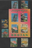 BHUTAN 1969 , Tropical Fishes , S/S + Set , Lenticular , 3D,   Unusual - Bhután