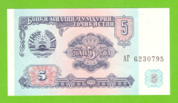 TAJIKISTAN 5 RUBL 1994 P-2 UNC - Tajikistan