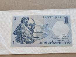 Israel-1 LIRA FISHMAN-(1958)-(rite Number From-BROWN)-(104)-(0662474-ל/8)-GOOD BANK NOTE - Israel