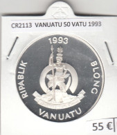 CR2113 MONEDA VANUATU 50 VATU 1993 PLATA - Vanuatu
