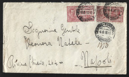 Verona Express Railway. Cart Circulated 1918 Through Naples. First World War. Carta Circolata Nel 1918 Per Napoli Expres - Express Mail