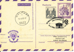 Austria Postal Stationery Postcard 69. Ballonpost Dornbirn 15-4-1983 Wolfurt 15-4-1983 - Globos