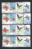 CHINA STAMPS 1963 Butterflies Used/ In Very Good Condition 16 Stamps - Gebraucht