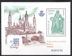 Spain, 2008 (#4339a), Basilica Virgen Del Pilar Zaragoza, Monument Of Goya, Painting, Architecture, Bridge, River Ebro - Otros & Sin Clasificación