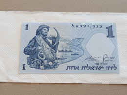 Israel-1 LIRA FISHMAN-(1958)-(rite Number From-BROWN)-(120)-(0720483-צ/8)-U.N.C-BANK NOTE - Israel