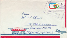 VENEZUELA 1976  AIRMAIL  LETTER SENT FROM SANTA ROSA TO HOYERSWELDA - Venezuela