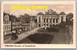 Wolfenbüttel - S/w Saarplatz Mit Trinitatiskirche - Wolfenbuettel