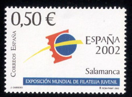 Spain, 2002 (#3728a), Exposición De Filatelia Juvenil Salamanca Ciudad Europea De La Cultura - 1v - Esposizioni Filateliche