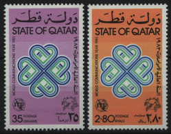 Qatar 1983 - Mi-Nr. 846-847 ** - MNH - Weltkommunikationsjahr - Qatar