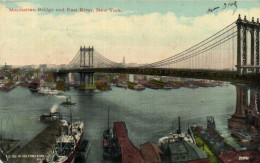 Manhattan Bridge And East River - Brücken Und Tunnel